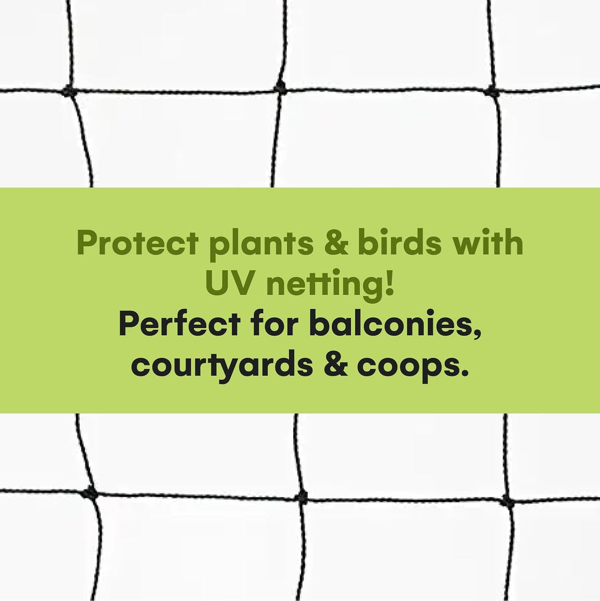 Nylon Mesh Anti Bird Netting [50 X 50] ft - Protect Fruit Trees, Chickens, Gardens & Aviaries
