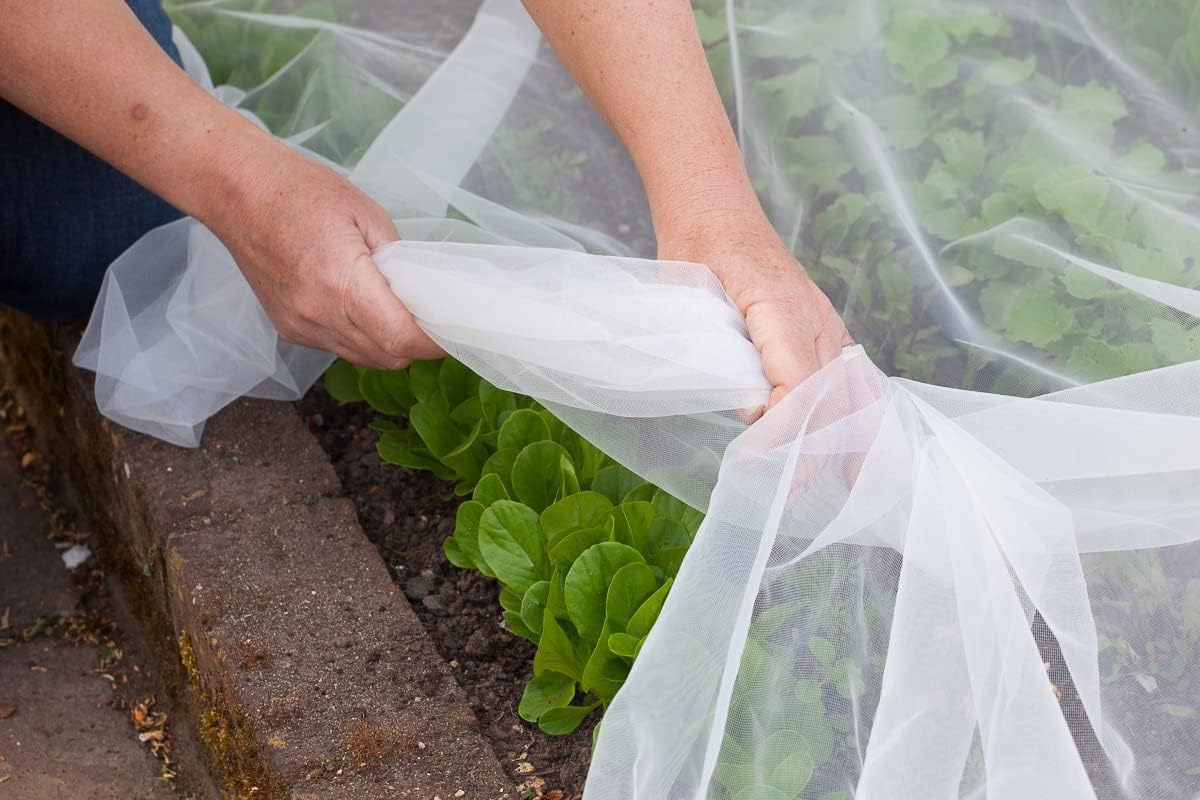 Agfabric Garden Netting 5'x50' Insect Pest Barrier Bird Netting for Garden Protection,Row Cover