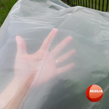 RESILIA Clear Greenhouse Sheeting - UV-Protected, Heavy-Duty Gauge Outdoor Polyethylene Cover for