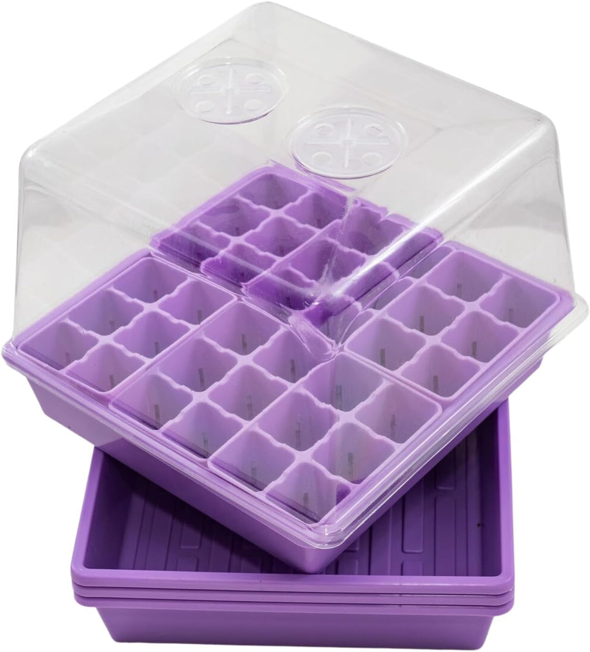 Bootstrap Farmer Countertop Seed Starter Kit in Purple, Reusable 1010 Tray Bundle with Inserts and