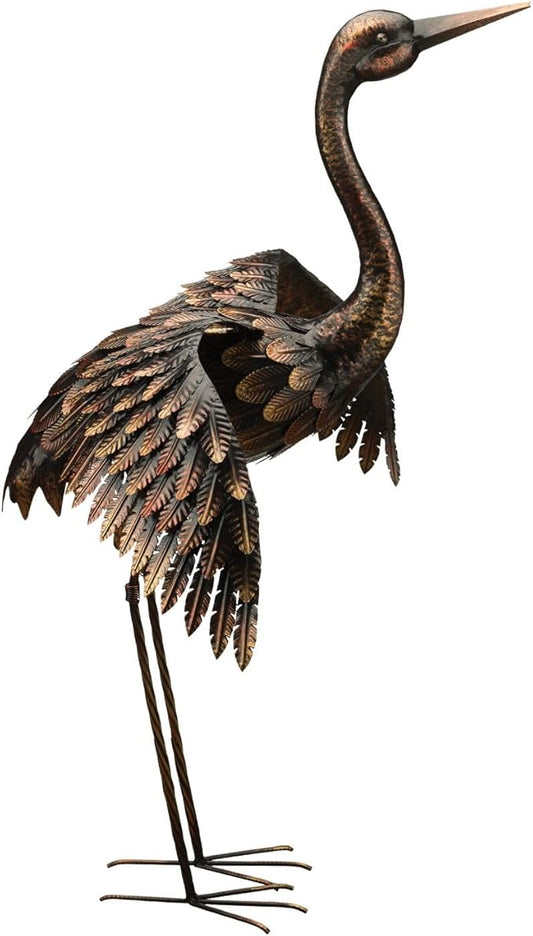 Regal Art & Gift Outdoor Garden Décor, Unique Bird Sculpture, Rustic Metal Bird Statues, Garden
