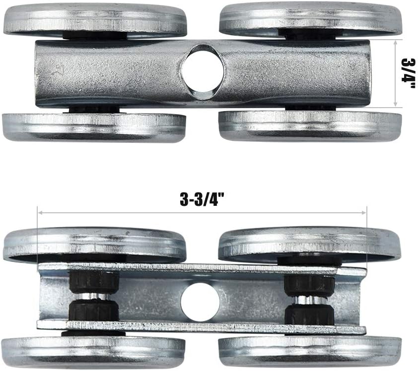 HOME MASTER HARDWARE Box Rail Hanger Kit 2 Set,Exterior Barn Door Hardware Kit,Each Rated Safe