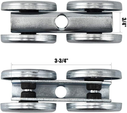 HOME MASTER HARDWARE Box Rail Hanger Kit 2 Set,Exterior Barn Door Hardware Kit,Each Rated Safe