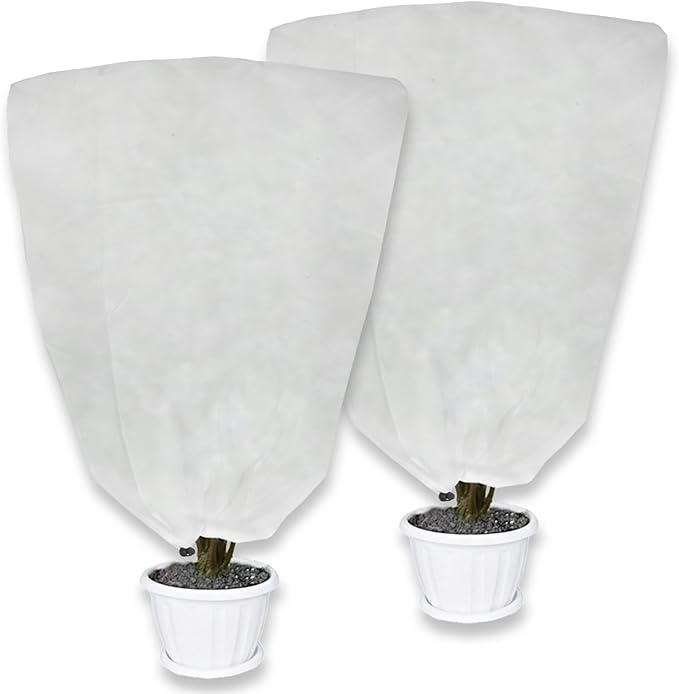 2 Pack Plant Covers Freeze Protection for Winter, 47.2"×31.5" Frost Cloths for Outdoor Plants Cold