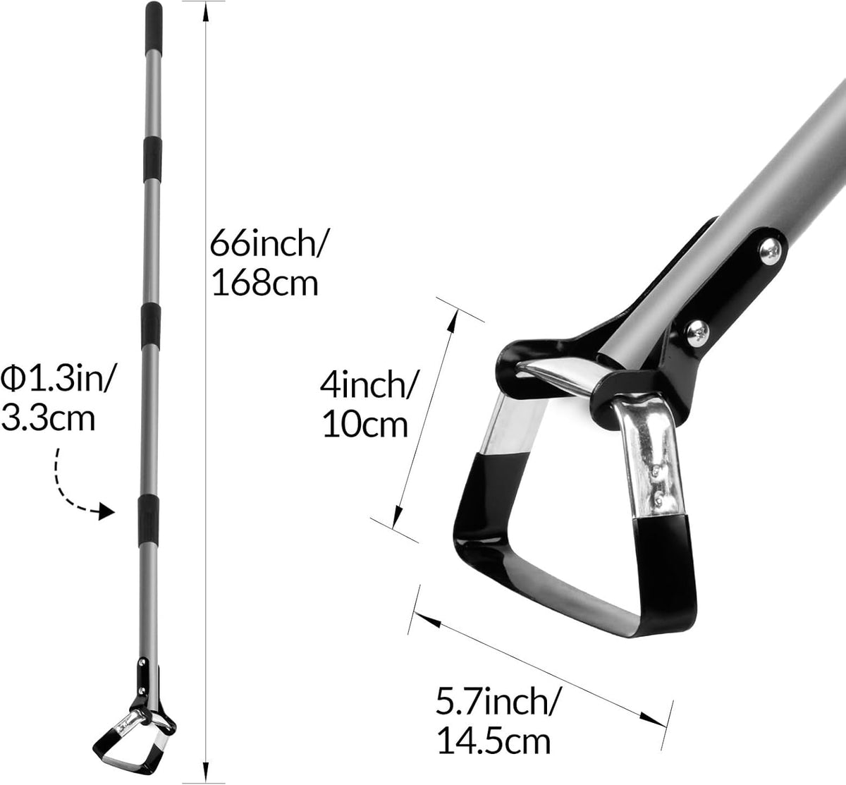Walensee Action Hoe for Weeding Stirrup Hoe Tools for Garden Hula-Ho with Adjustable 36-66 Inch