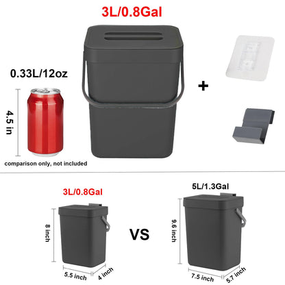 LALASTAR Mini Countertop Trash Can, Compact Waste Basket Garbage Can, Small Trash Bin with Lid for