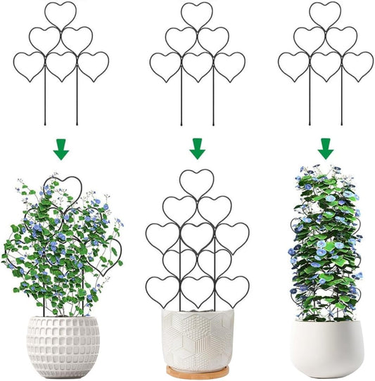 Garden Plant Trellis for Indoor Plants, Stackable Heavy Duty Metal Trellis Supports for Climbing