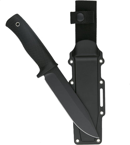 Tactical Fixed Blade Knife, 5.87 inch Blade, 4.65 inch Kray-Ex Handle, Stonewashed 420 Stainless