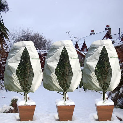 Plant Covers Freeze Protection,3 Packs 45”H X40”W Frost Blankets for Outdoor Plants Frost Cloth