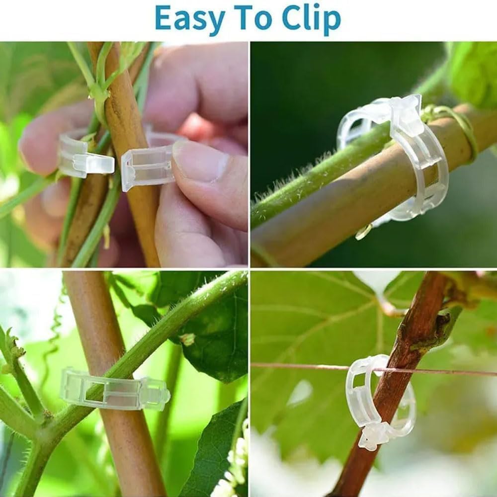 Plant Support Clips, Reusable Garden Clips Plant Holder Clips, Plastic Tomato Vine Grape Clips for
