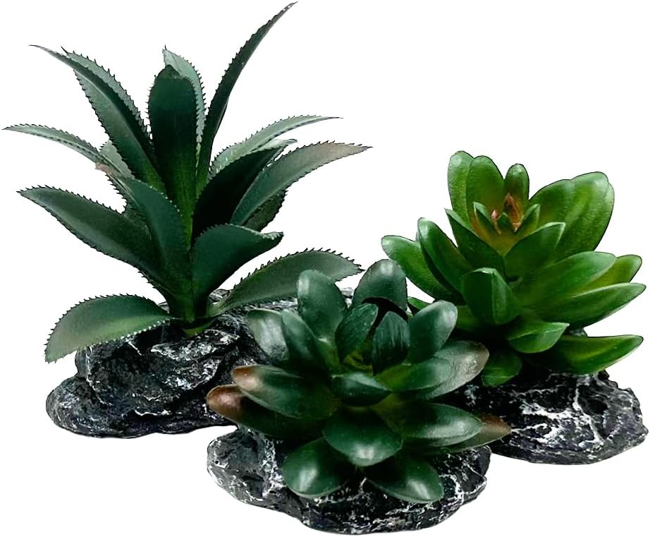 Smoothedo-Pets Reptile Artificial Plants Succulent Terrarium Decor Desert Rainforest Plant Lizard
