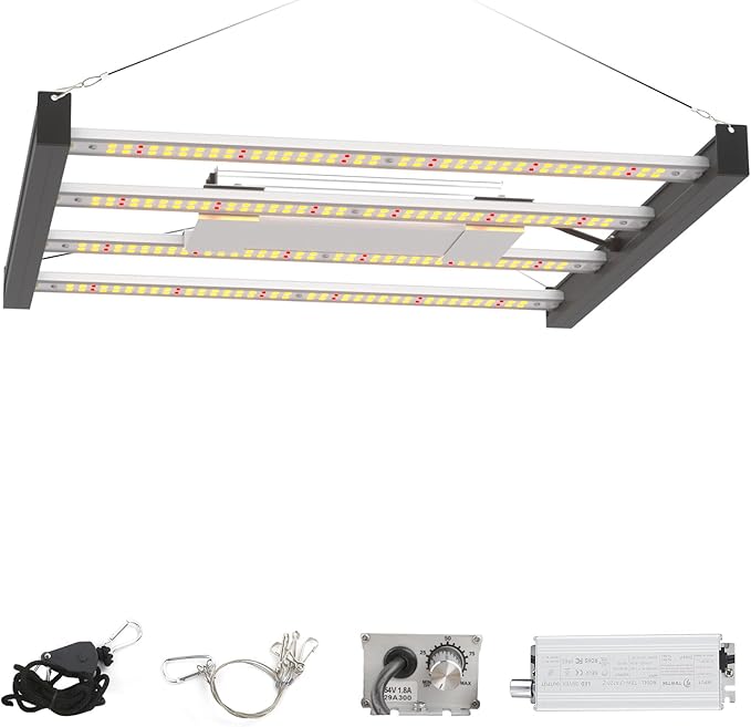 CANAGROW CG1200 LED Grow Light for Indoor Plants 2x2ft Coverage with High Yield Diodes, Sunlike