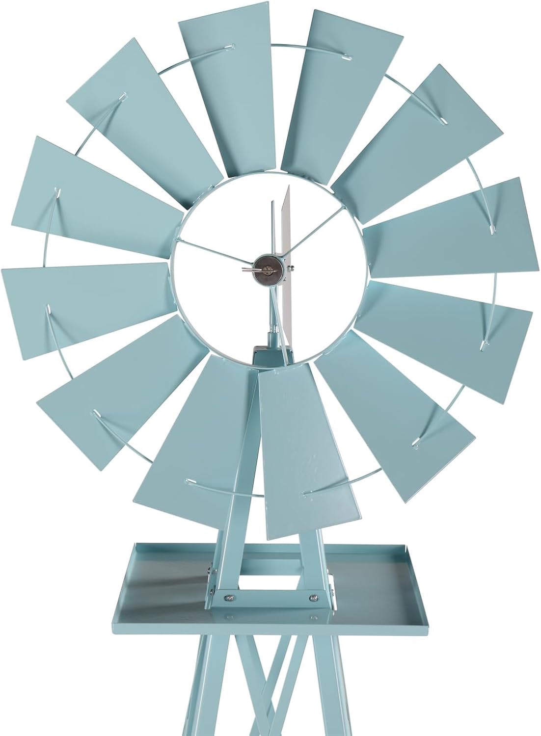 8FT Windmill for Yard Garden Decoration with Weather Vanes，Heavy Duty Outdoor Wind Mills, Large