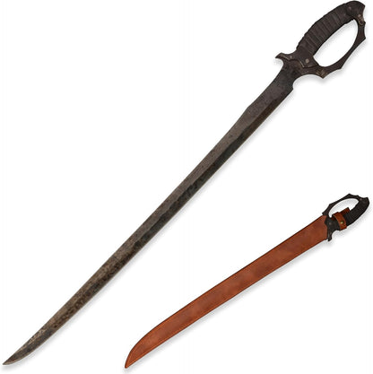 SV Handmade cast Manganese Steel Chopping Blade Sword, Full Tang, Outdoor, Hunting, Camping