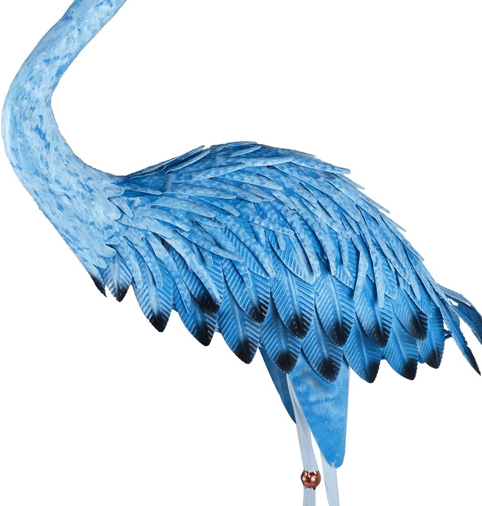 Blue Heron Statue Animal Sculpture Garden Decoration Metal Yard Art for Yard Outdoor Decoration