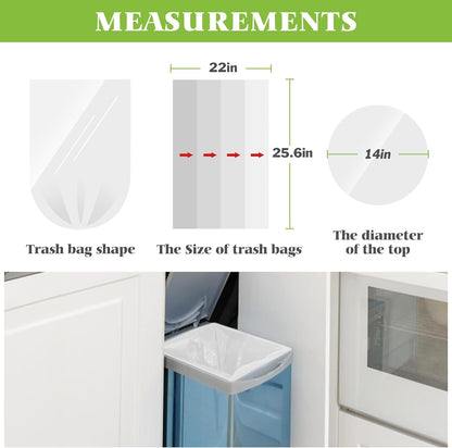 Teivio 8 Gallon 220 Counts Strong Medium Trash Bags Garbage Bags, Bathroom Trash Can Bin Liners