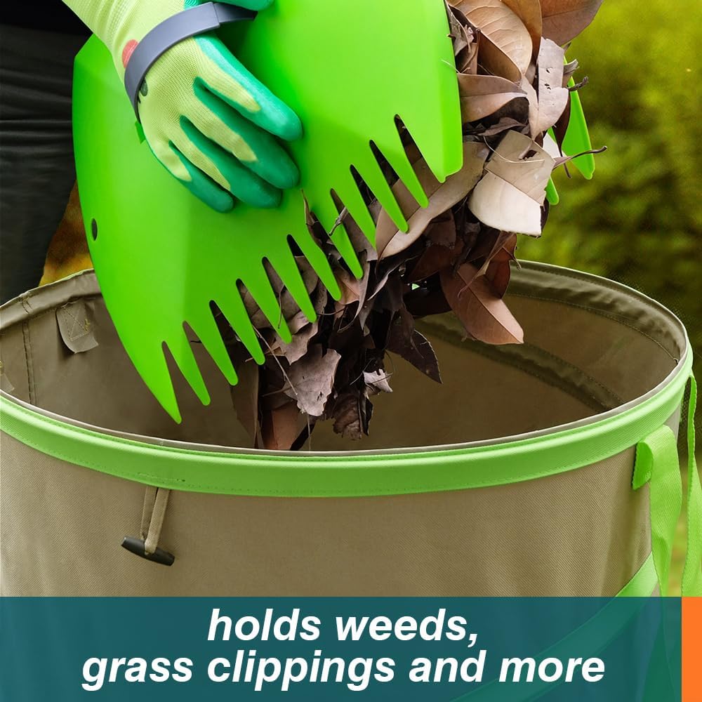 Colwelt Collapsible Leaf Bags 31Gallon, Pop-up Reusable Garden Bag Collapsible for Yard Waste