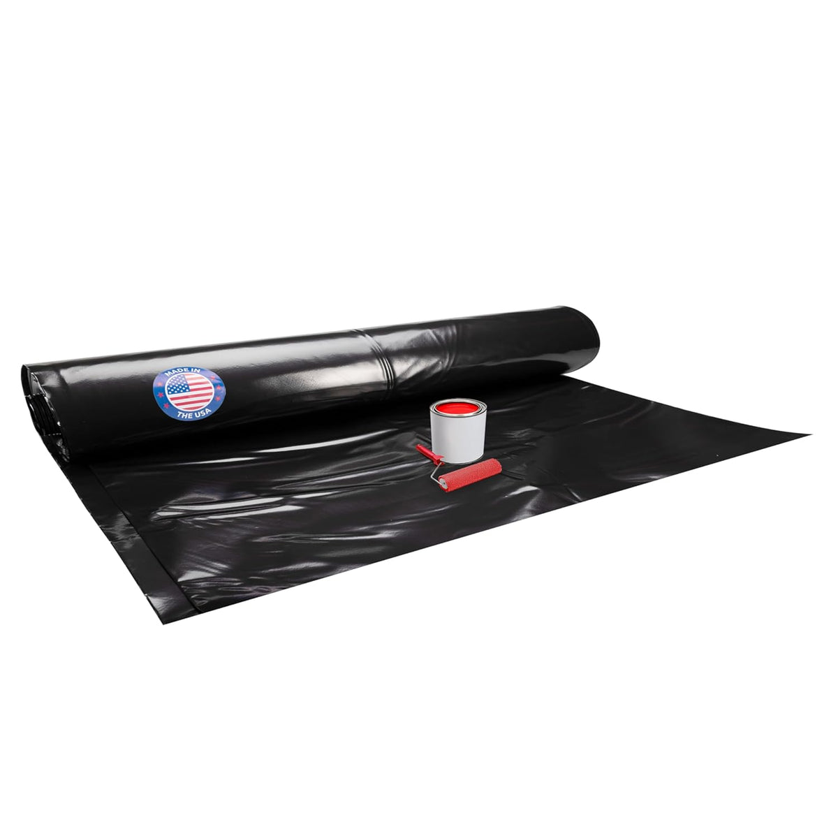 Black Construction Plastic Sheeting 6 mil, 40' x 100' (4000 sq. ft.) - Thick Plastic Cover for