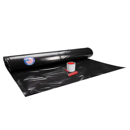 Black Construction Plastic Sheeting 6 mil, 40' x 100' (4000 sq. ft.) - Thick Plastic Cover for