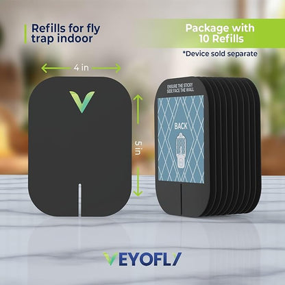 VEYOFLY Fly Trap Indoor Refill, Fruit Fly Traps, Gnat Traps for House,Fly Catcher, Fly Trap,Plug in