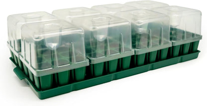Vego garden Seedling Suite Products, 8 Pack Standard Seedling Trays with Seedling Tray Lids and 10"