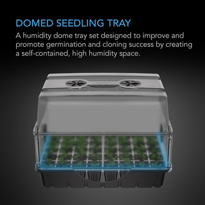 AC Infinity Humidity Dome, Heavy-Duty Germination Kit with 3 mm Thick Dome, Sturdy Drip Tray, 5x8