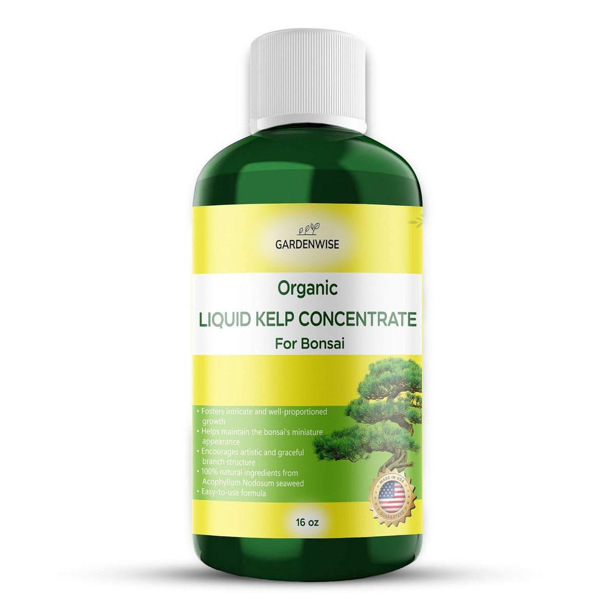 Organic Premium Seaweed Fertilizer for All Bonsai - Liquid Kelp Plant Food - Nutrient-Rich Liquid