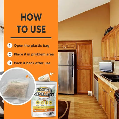 Rodent Repellent, Mouse Repellent Pouches, Mice Repellent Indoor, Mouse Deterrent Outdoor, Rat