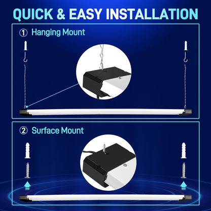 hykolity 1 Pack 4FT Linkable LED Shop Light for Garage, 6500lm, 4FT 60W Utility Light Fixture