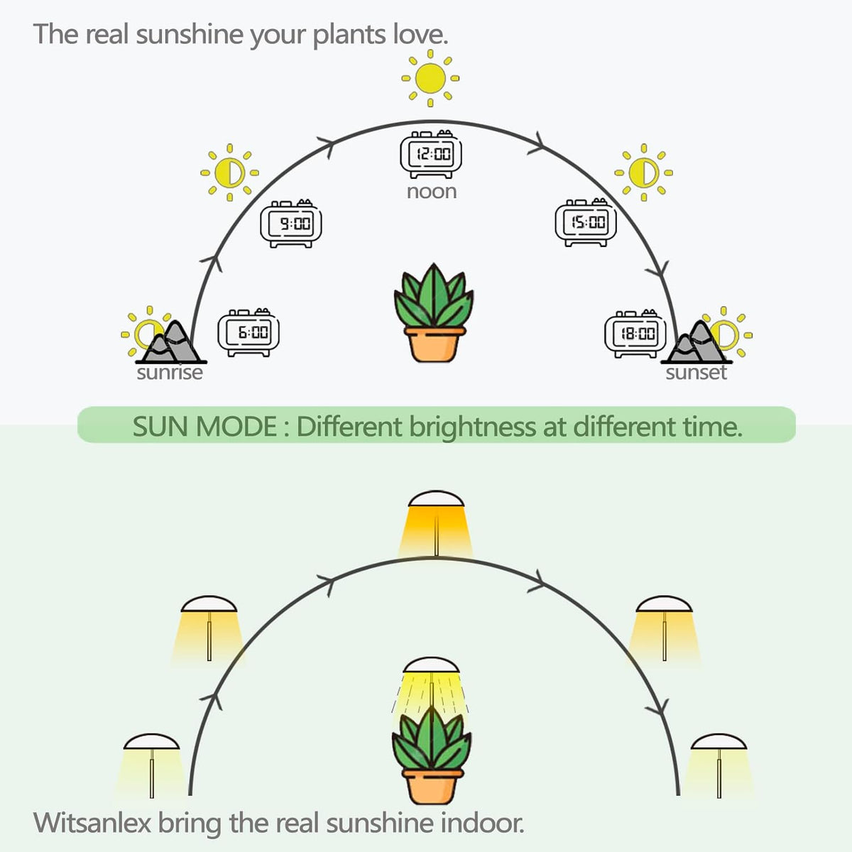 LED Grow Lights for Indoor Plants 4 Pack, Smart USB Small Full Spectrum Plant Lights with Remote