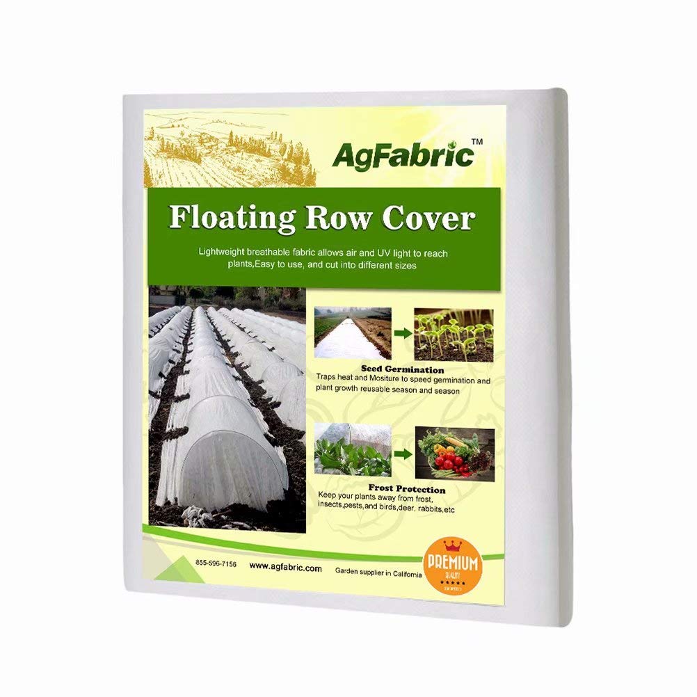 Agfabric Plant Covers Freeze Protection Floating Row Covers 10'x25' 0.55oz Plant Covers Freeze