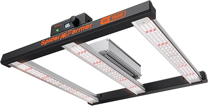 Spider Farmer SE1500 LED Grow Light 150W, Samsung LM301H EVO Diodes, 2025 Upgraded Remote App