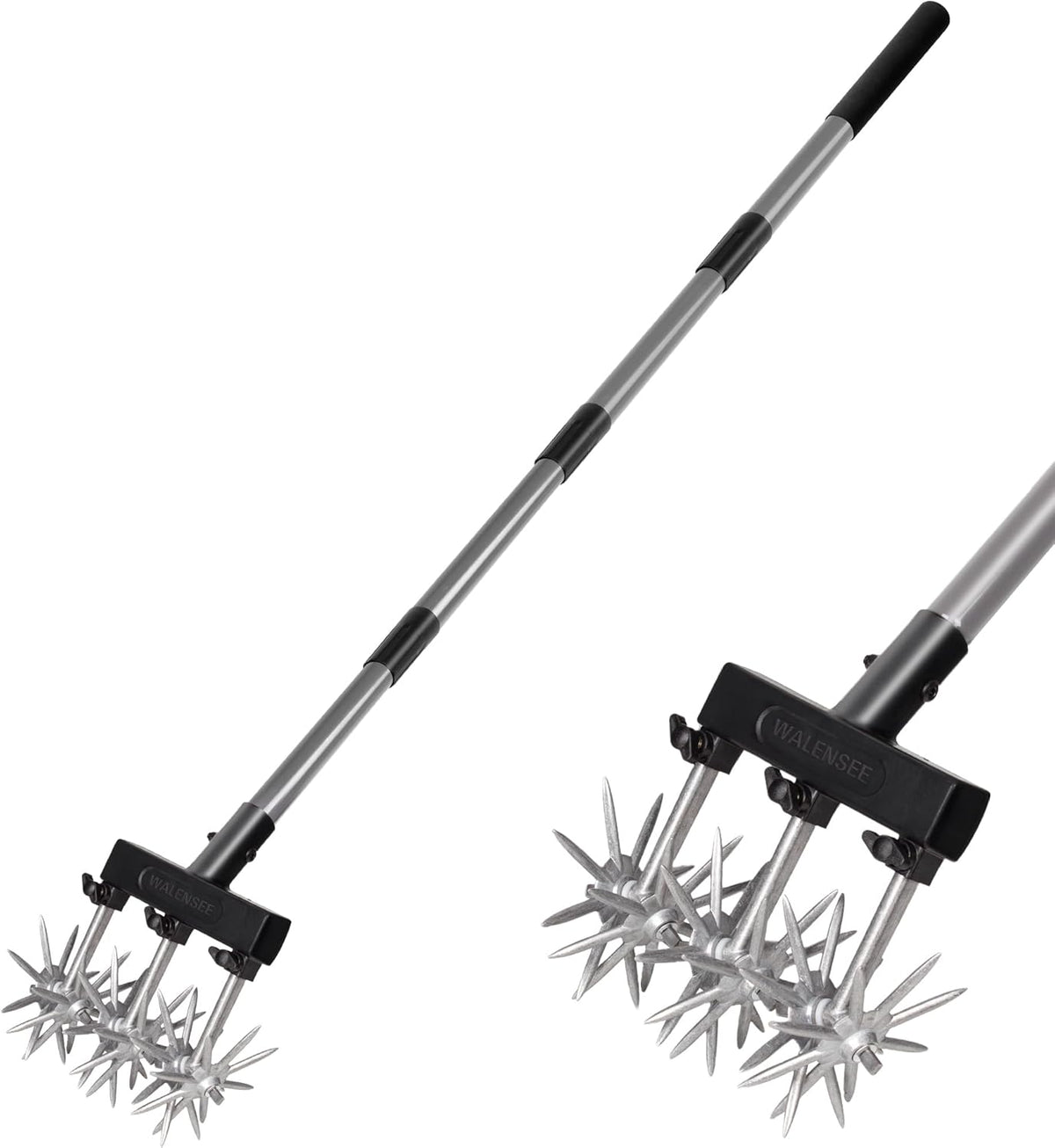 Walensee Rotary Cultivator Garden Tool – Adjustable Hand Tiller for Gardening & Lawn Care with