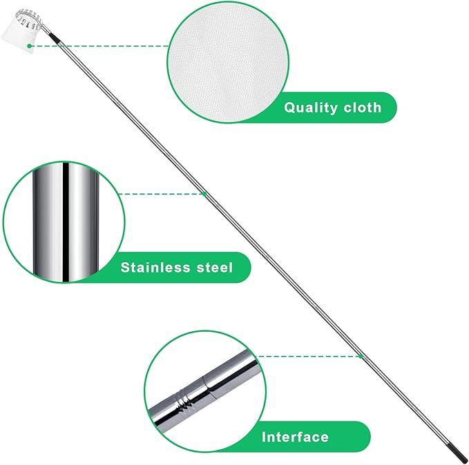 Fruit Picker Pole with Basket Telescoping, 11.5FT Adjustable Fruits Picker Tool with Lightweight