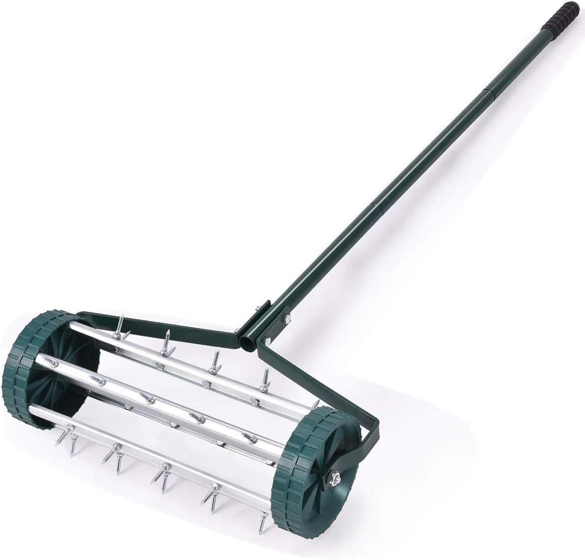 S AFSTAR 17-Inch Rolling Lawn Aerator, Spike Lawn Aerator Roller with 50-Inch Anti-Slip Handle &