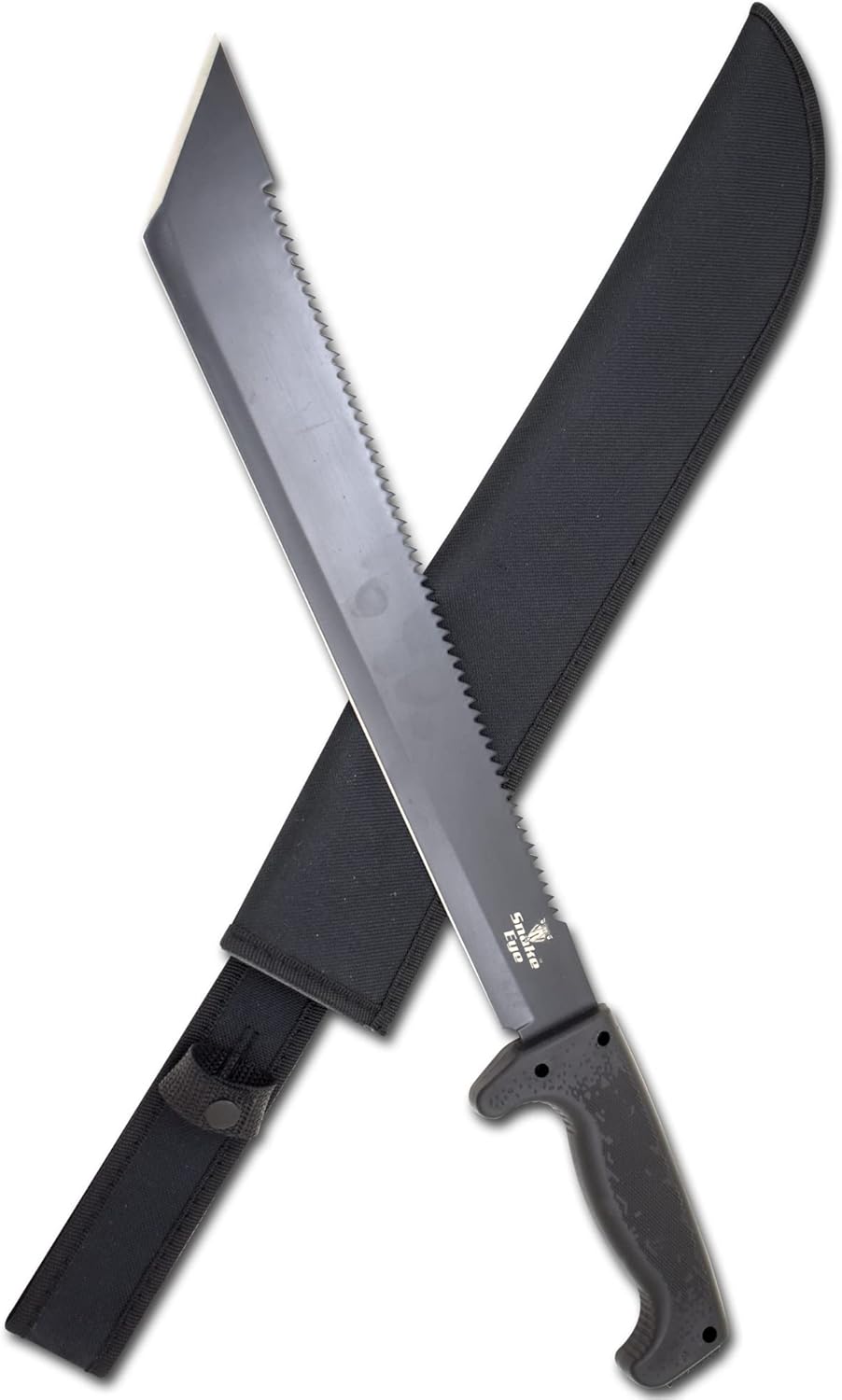 Snake Eye Machete with Heavy Duty Construction-Ergonomic Non-Slip Handle and Belt Sheath for