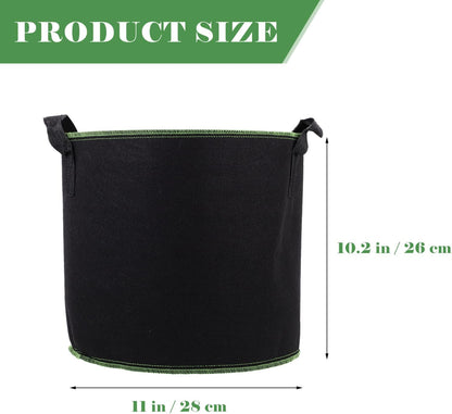 DOITOOL 5 Pack 4 Gallon Plant Grow Bags, Nonwoven Plant Fabric Pots with Handles