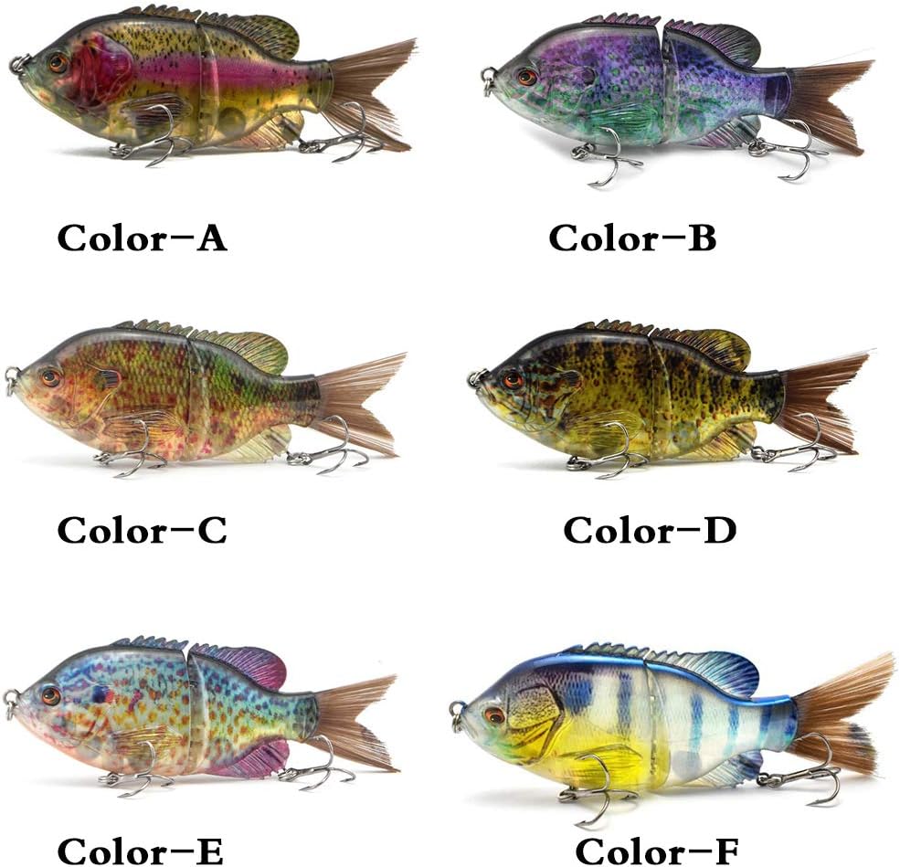 5.9in Multi Jointed Swimbait Fishing Lures Bait,2 Segment Big Giant Sinking Fishing Bass