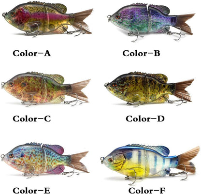 5.9in Multi Jointed Swimbait Fishing Lures Bait,2 Segment Big Giant Sinking Fishing Bass