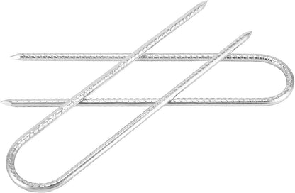 U Shaped Rebar Stakes, ZEONHAK 16 Pack 12 Inches Ground Anchors Tent Stakes, Heavy Duty Trampolines