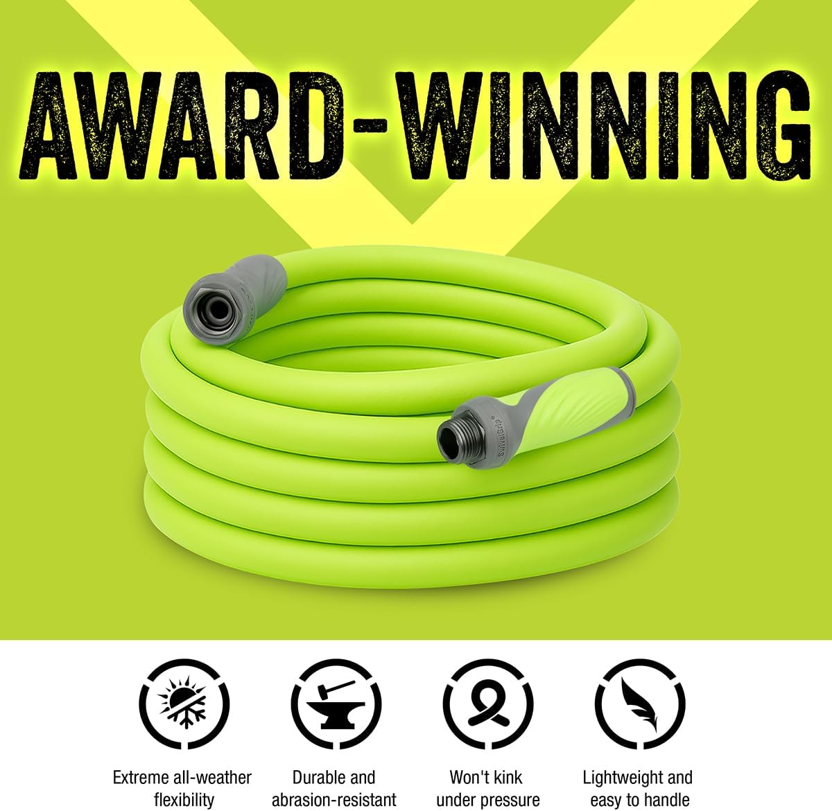 Flexzilla Garden Lead-in Hose with SwivelGrip, 5/8 in. x 3 ft., Lightweight All-Weather Water Hose