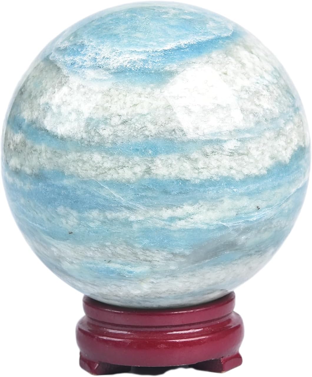 JIC Gem Natural Large Healing Crystal Sphere Ball Trolleite Crystal Decorative Ball Chakra