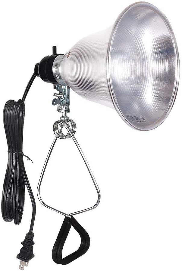 Simple Deluxe Clamp Lamp Light 60 Watt with 5.5 Inch Aluminum Reflector (no Bulb Included), 6 Feet