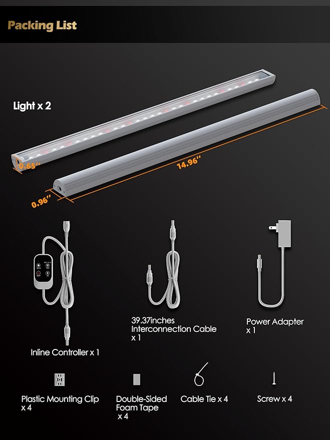 Smart Grow Light for Indoor Plants,3500K Full Spectrum LED Plant Light Strips with 3/9/12H Auto