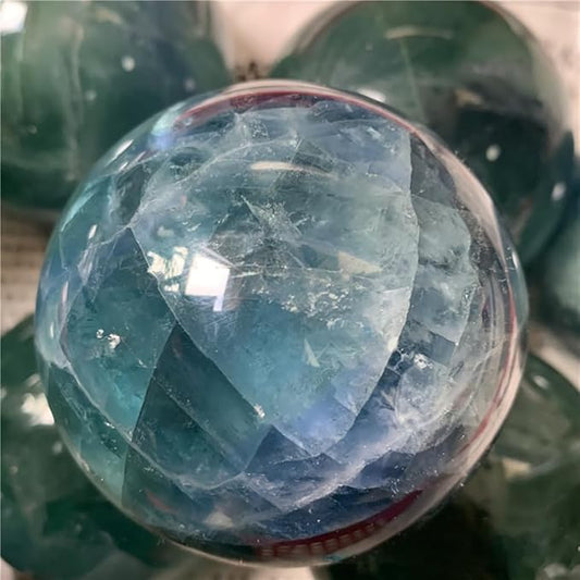 6-7CM/2.36-2.76inch Natural Crystal Ball Fluorite Sphere Polished Divination Ball Decorative Sphere