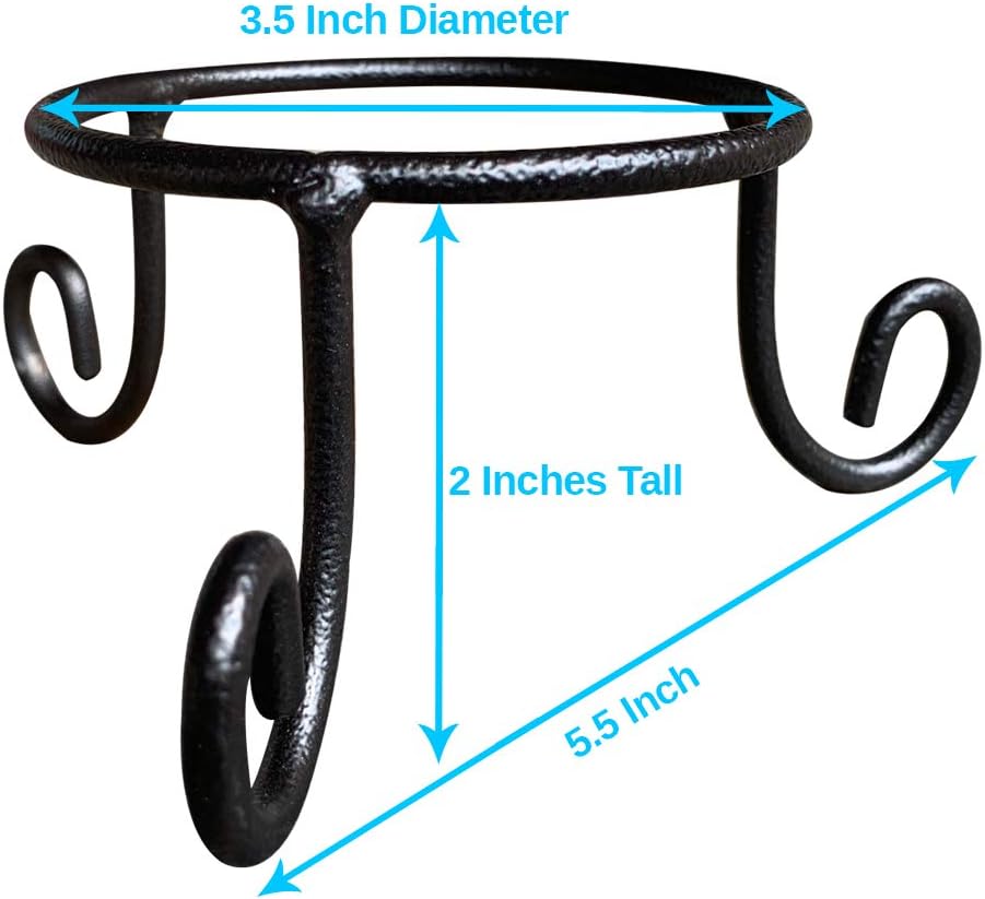 Black Iron Ball Stand - Gazing Globe Stand for Balls, Sphere Holder Wrought Iron Display Stand