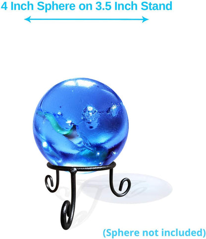 Black Iron Ball Stand - Gazing Globe Stand for Balls, Sphere Holder Wrought Iron Display Stand