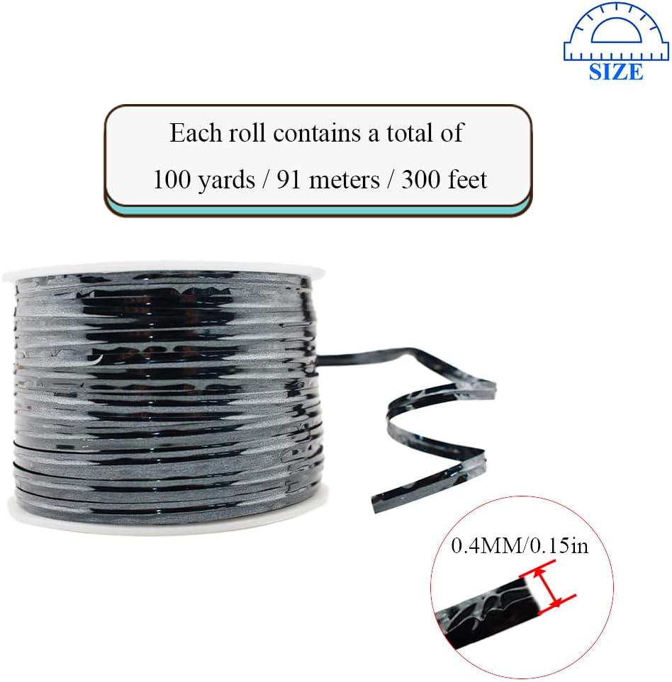 HAHIYO 100Yards/300Feet/91M Black Metal Twist Ties Bread Candy Coffee Bag Ties Plant Garden Twist