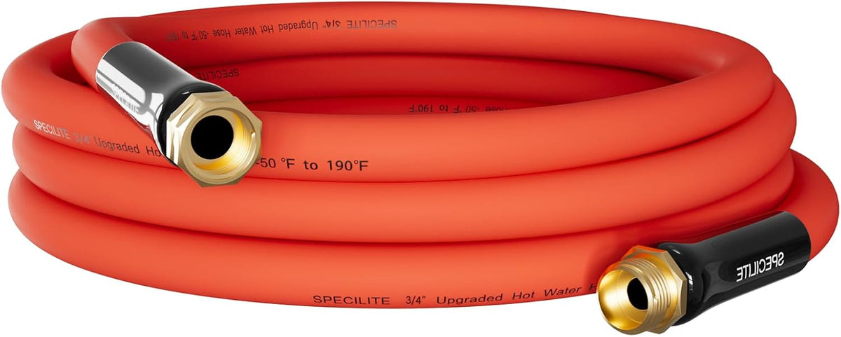 SPECILITE 3/4" Hot/Cold Short Leader Garden Water Hose 15 ft, -50℉-190℉, Flexible & Lightweight