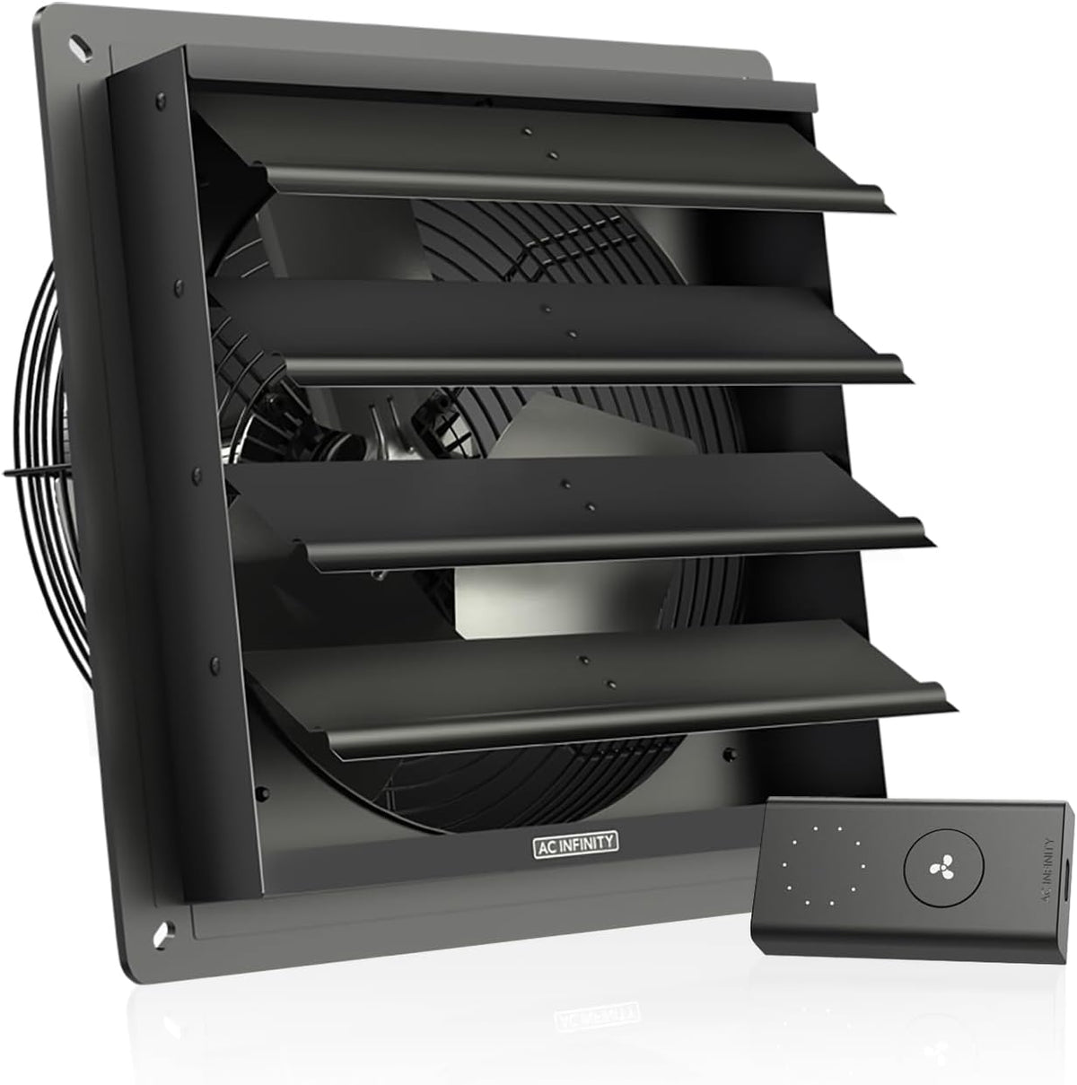 AC Infinity AIRLIFT S12, Shutter Exhaust Fan 12” with 10-Speed Controller, EC Motor - Wall Mount